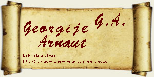 Georgije Arnaut vizit kartica